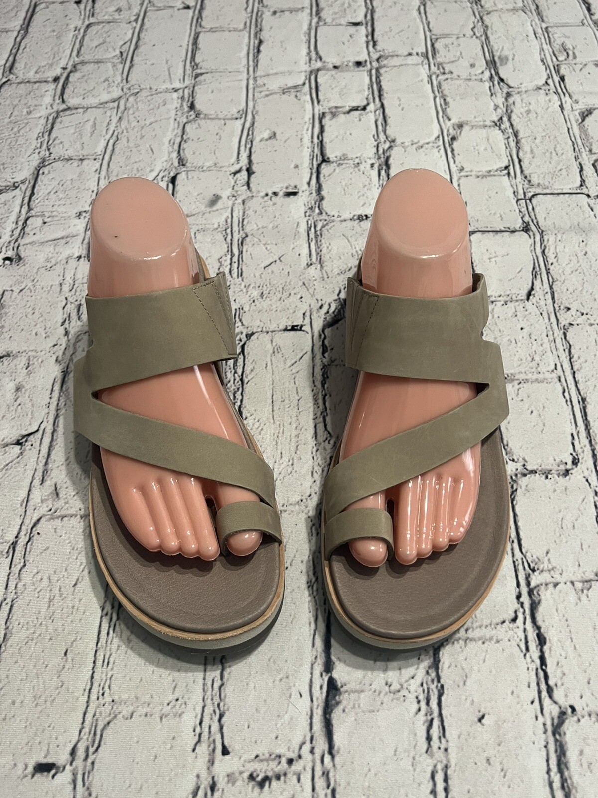 Sandali slip on da donna Merrell taglia 10 Juno Wrap Moon in pelle