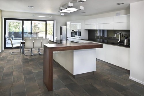 Vinyl Self Adhesive Tiles Slate Grey Marble Wood Kitchen Bathroom Floor Tiles - Picture 19 of 44