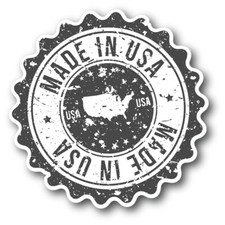 Made In USA Vintage Grunge Vinyl Sticker Decal