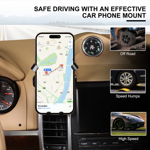 Car Center Instrument Cell Phone Holder Mobile Mount For Porsche Cayenne 2010-15 - Picture 7 of 12