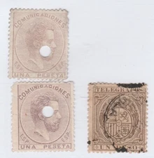 Spain--Fiscal or Local Revenue Stamp Cinderella 4269 + Phillipines all telegraph