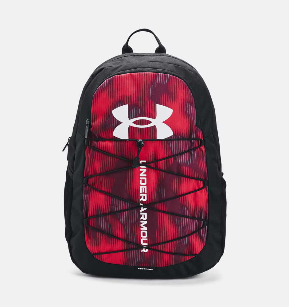 Under Armour Hustle Sport Unisex 15-inch Laptop Backpack in Red Black White