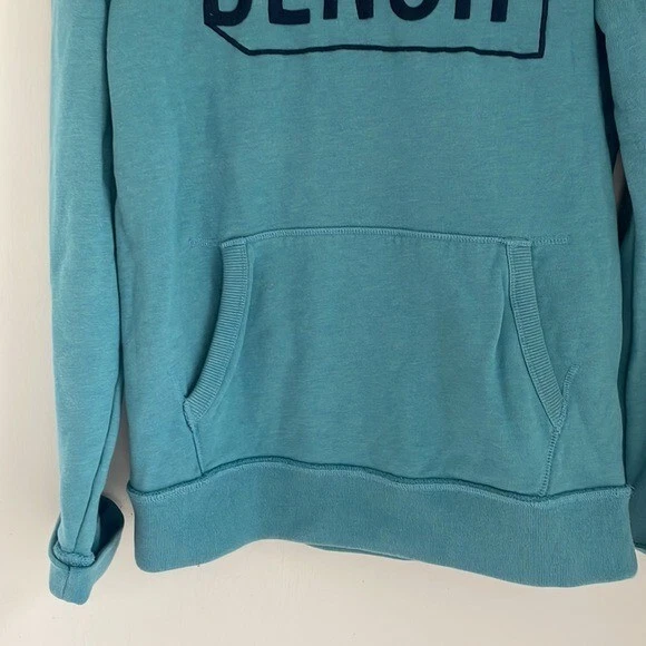 Bench Lord & Taylor Hoodie Size Medium Blue Embroidered Logo Hooded Sweatshirt - Image 3 of 4