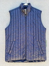 Mutual Weave Quilted Zipper Vest Parisian Navy Size XL T - New with Tag