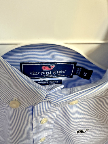 Vineyard Vines shirt for boys size 5, Long sleeves, blue stripes - Picture 4 of 4