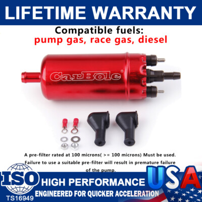 #ad Inline High Pressure Fuel Pump Installation Kit Universal Replacement 0580464070 $31.99