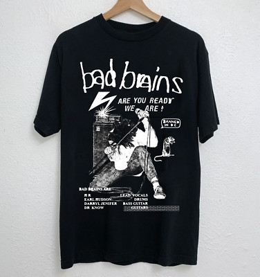 NEW Classic Bad Brains Band Short Sleeve Black All Size Shirt