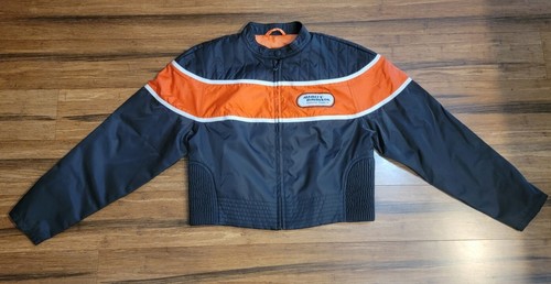 Harley Davidson Racing Womens Motorcycle Jacket Full Zip Embroidered Logo Small - Picture 2 of 11