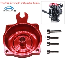 CV 40 Carb Top Cover w/ Choke cable holder For Harley Dyna Touring Softail Red
