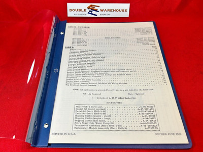 June 1969 Mercury Outboard Merc 650 S SL E EL Parts Manual