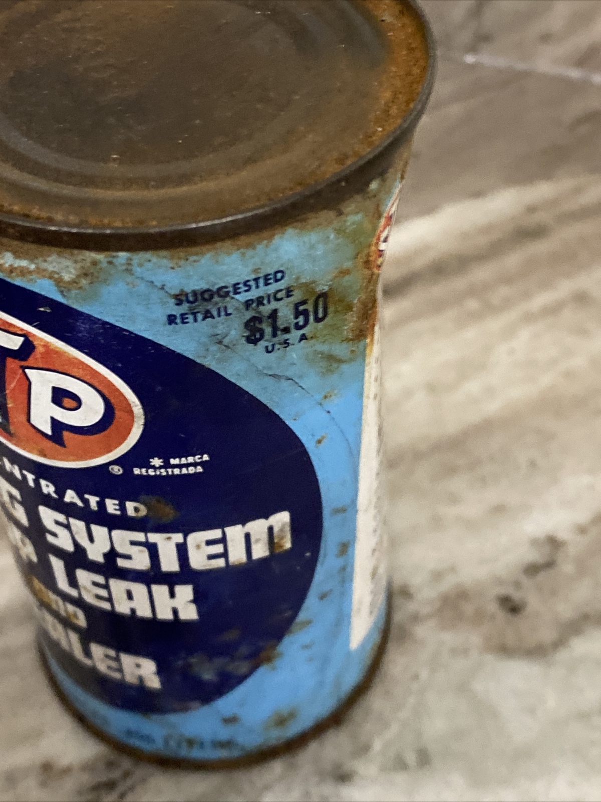 Vtg STP 1971 Cooling System Stop Leak Oil Tin 1 Pint Full Unopened Auto