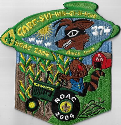 Boy Scout OA 374 Gabe-Shi-Win-Gi-Ji-Kens Lodge 2004 NOAC Flap Set 