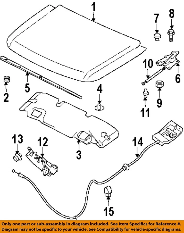 Used Hood fits: 2008 Nissan Armada  Grade A - Image 3 of 4