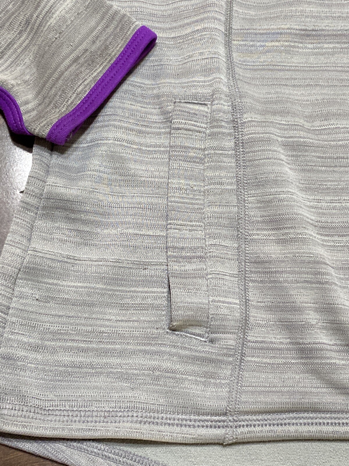 simpatico pullover FILA SPORT grigio grigio viola felpa con cappuccio ragazza M 10 12