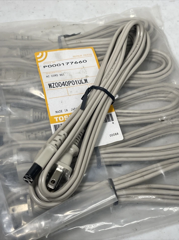 39 Pieces of Toshiba OEM Genuine AC Cord P000177660 WZ0040P01ULW Made in Japan - Image 3 of 4