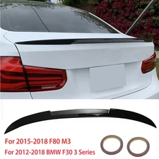 Glossy Black For 2012-2018 BMW F30 M3 PSM Style Rear Trunk Spoiler Wing US NEW