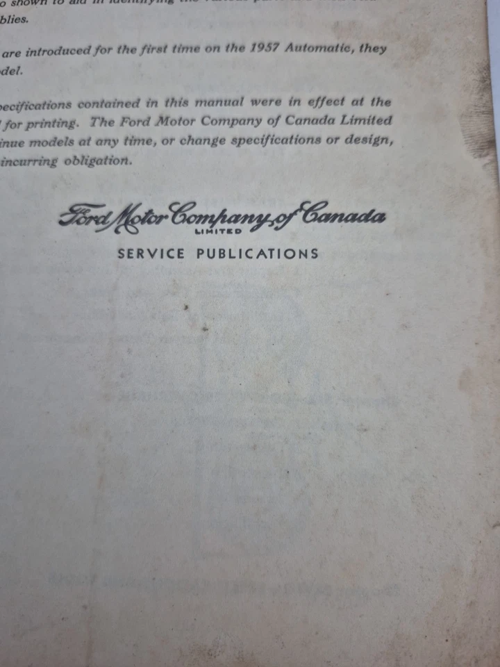 Ford Meteor Cars, Mercury Trucks  1956 - 1957 Automatic Gearbox Shop Manual - image 3 of 4