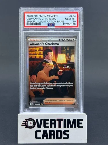 2023 Pokémon Mew EN Giovanni's Charisma Special Illustration Rare 204/165 PSA 10