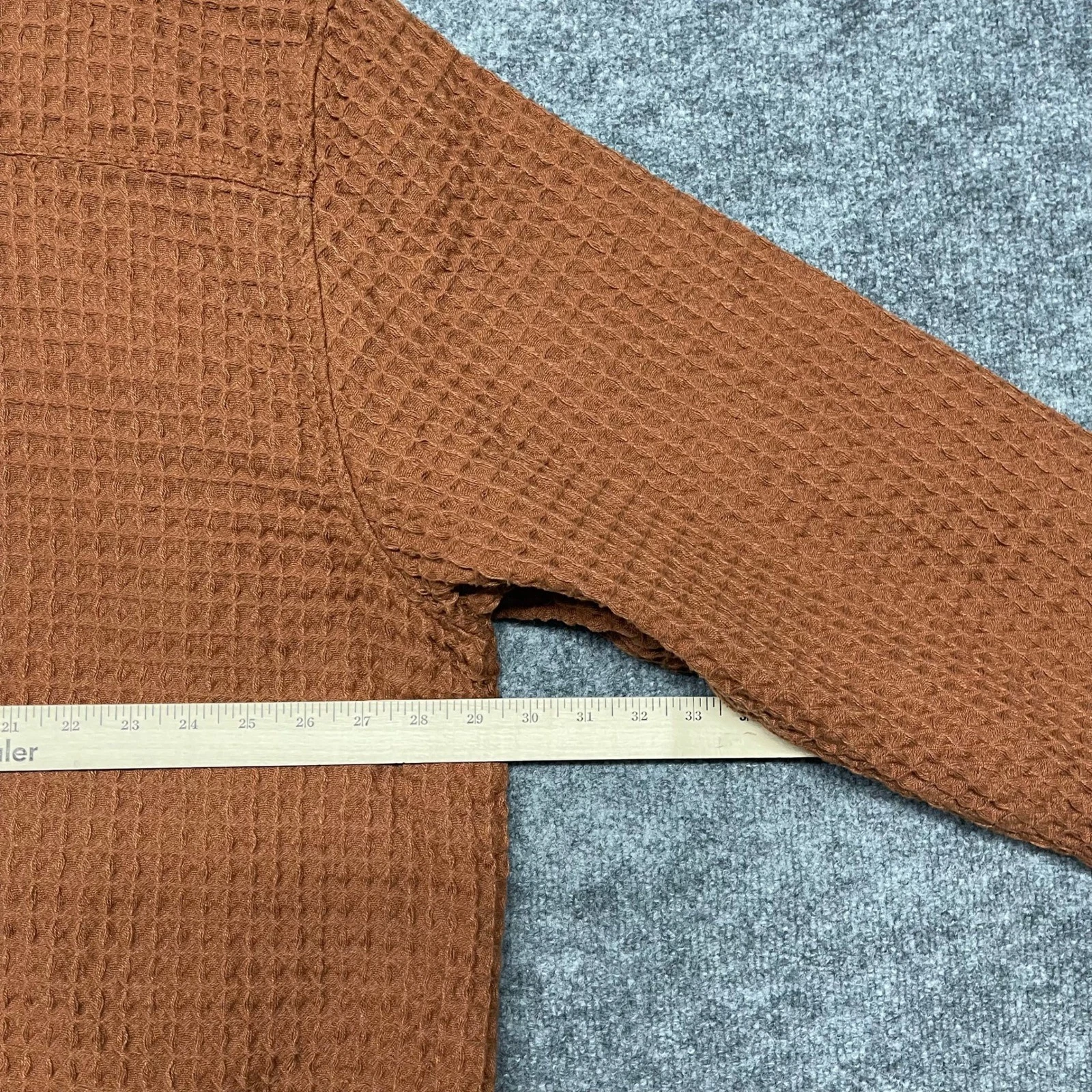 Vans Jacket Mens XL Rust Orange Waffle Full Zip Mesh Lined Skate Streetwear NEW - product detail image 13