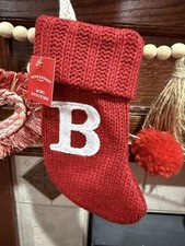 Target Wondershop Red Knit Monogram B Mini Christmas Stocking Letter Inital