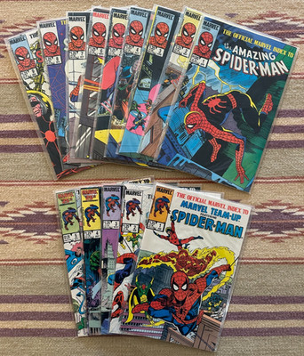 Official Marvel Index To Amazing Spider-Man #1-9, Marvel Team-Up #1-5 LOT