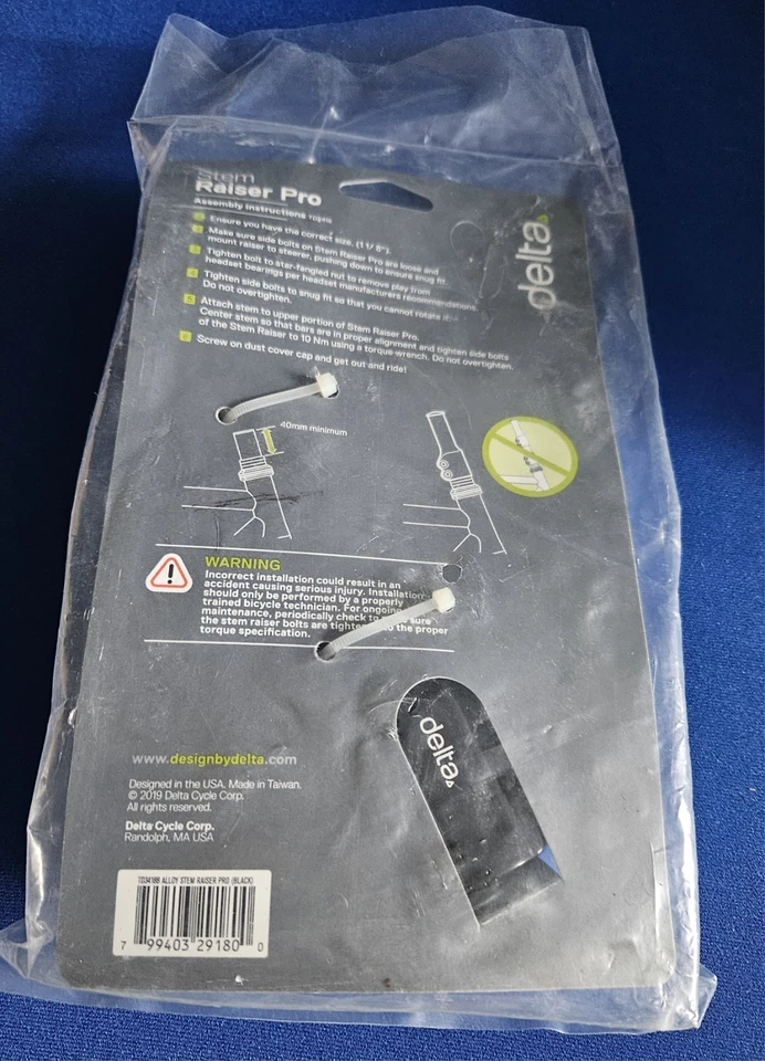 Delta Stem Riser PRO Black New still sealed in package - Image 2 of 2