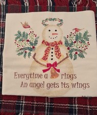 Alice's Cottage Christmas Flour Sack Towel Every time a Bell Rings an Angel Gets
