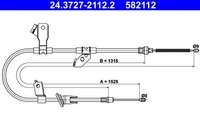 Hinten Links Ate 24.3727-2112.2 Seilzug, Feststellbremse FüR Mitsubishi