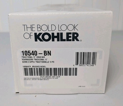 #ad Kohler 10540 BN Traditional 12quot; Concealed Screw Grab Bar Brushed Nickel NEW $19.99