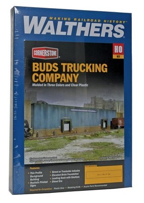 Walthers Cornerstone HO Bud's Trucking Company Background Building Kit