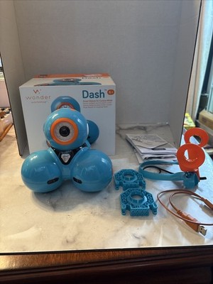 Wonder Workshop Dash Smart Robot With Accessories DA01 Blue - TESTED - WORKS
