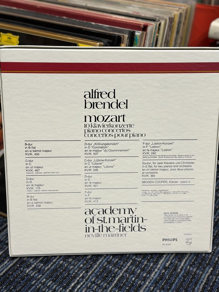 Alfred Brendel / Mozart 10 Piano Concertos 5LP set EX - Image 4 of 4