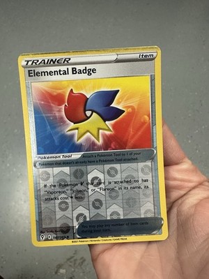 Elemental Badge 147/203 ROLLER MARK ERROR Reverse Holo Pokemon Card