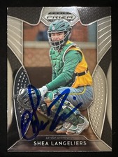 2019 Panini Prizm Draft Picks Shea Langeliers Signed Rookie Card 7 Autograph RC. rookie card picture