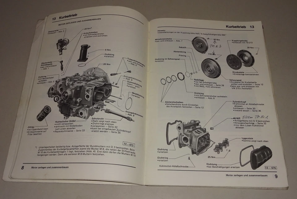 Manual de Taller / Guía de Reparación VW T3 1,9L Einspritz-Motor Digijet 1988 - Imagen 3 de 3