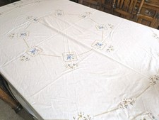 Large Vintage Round Tablecloth 68 Inch