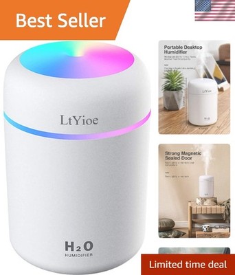 Portable Cool Mist Humidifier - Super Quiet with Night Light Functionality