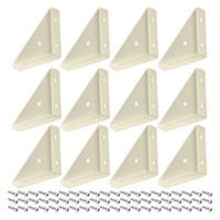 12StüCk Winkel-Eckwinkel, 65X19X65Mm Aus Kaltgewalzt Stahl Mit Schrauben (Beige)