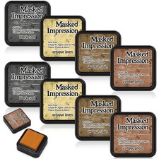 8 PCS Mini Ink Pads Stamps Water Based Stamp Pad Scrapbooking Craft