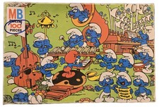 Vintage Smurfs Series Puzzle Milton Bradley 1981, 100pcs COMPLETE 11" X 16" Peyo
