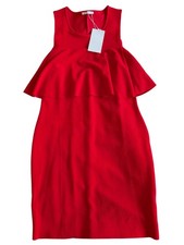 Zara Red Sleeveless Peplum Dress - Size M (Pre-owned with Tags)