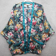 Victorias Secret Vintage Kimono Womens One Size Floral Paisley Robe Lounge 90s