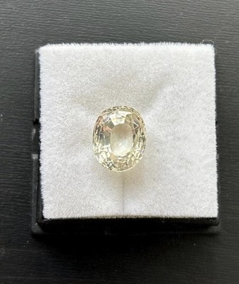 Natural Yellow Sapphire Ceylon 11x9x7mm 10.20ct Loose Gemstone AGI Certified