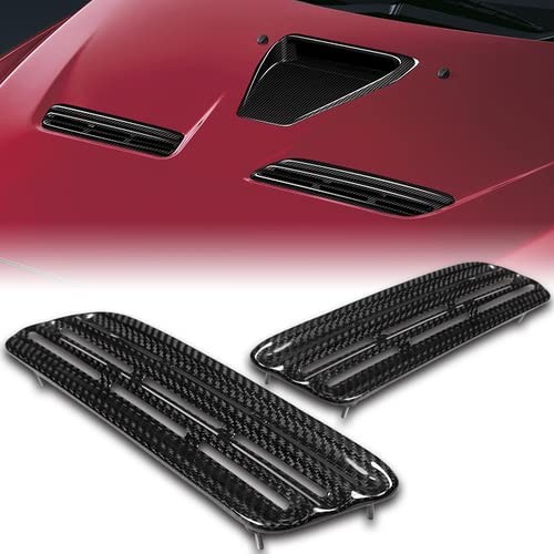 Carbon Fiber Hood Vent Pair for 2008-2015 Mitsubishi Lancer Evolution Ralliart