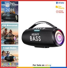 Portable Bluetooth Speaker 80W Deep Bass 20H Playtime IPX6 Waterproof RGB
