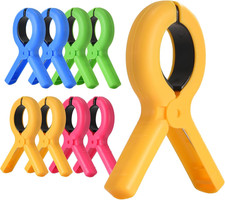 Large Beach Towel Clips 8 Packs Portable Towel Clips for Beach Chairs, Windproof