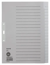 Leitz 12003085 Index Sheets Blank A4 Paper 20 Sheets Pack of 5 Grey
