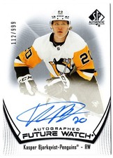 2021-22 Upper Deck SP Authentic Future Watch Auto KASPER BJORKQVIST 196 #/999 RC