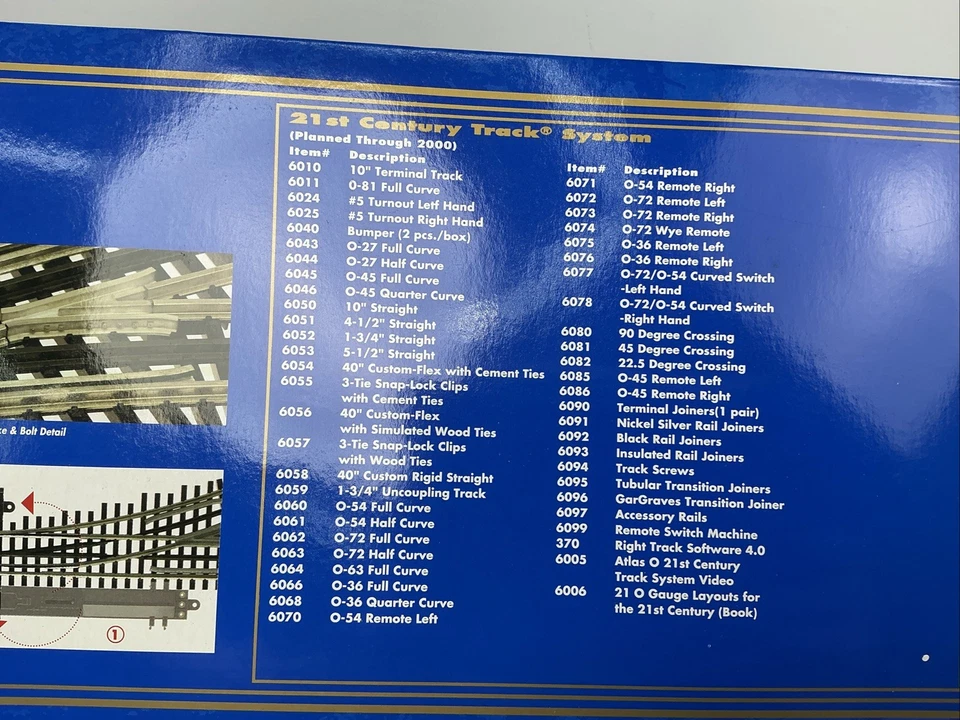 Atlas O Guage 21st Century Track System #5 Turnout Right Hand Item# 6025 - Image 4 of 4