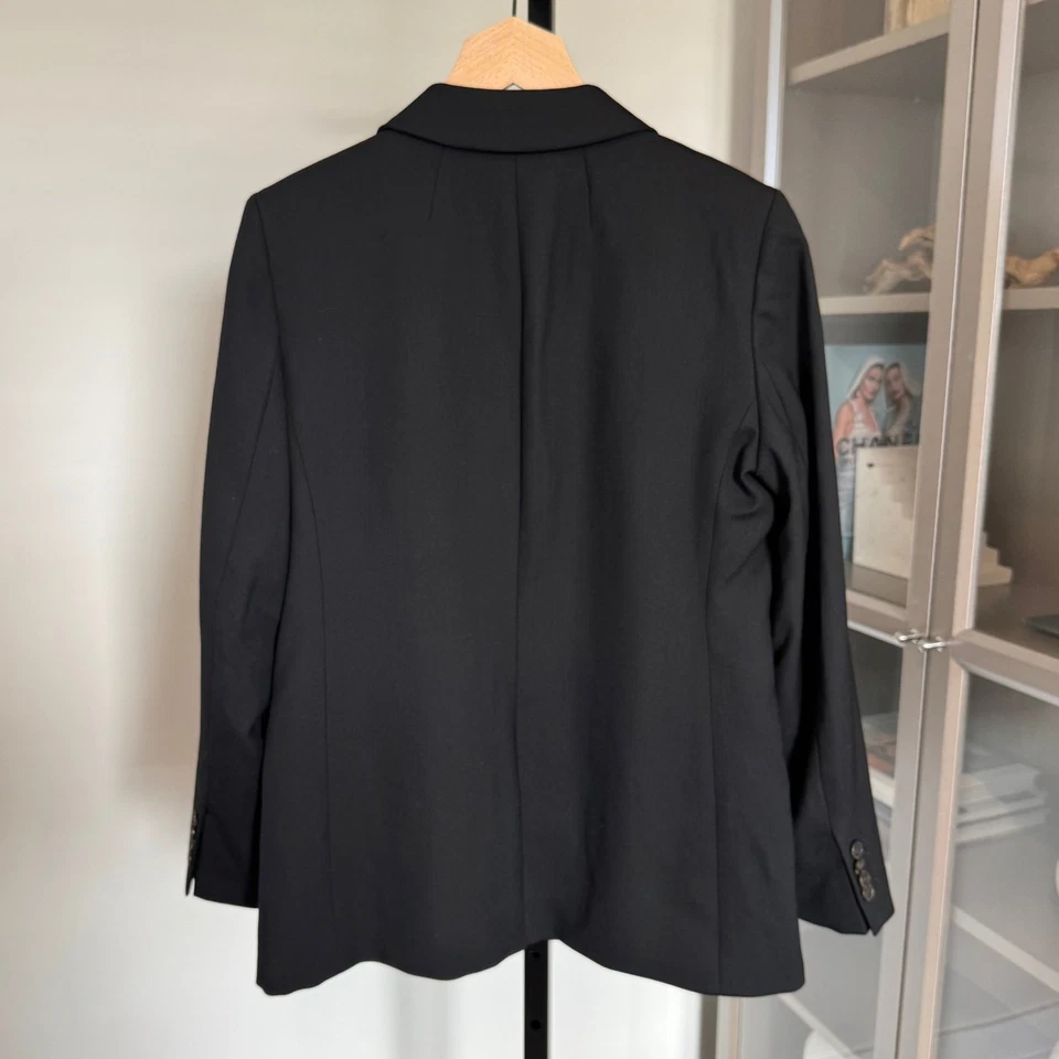J. Crew Willa Blazer NEW Black Nova Fides Italian City Wool Single Breasted Sz 8 - Image 2 of 4